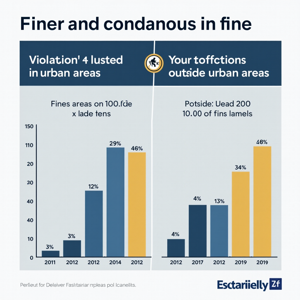 Tableau comparatif professionnel montrant les différences d'amendes entre infractions en agglomération et hors agglomération, graphique avec barres colorées en bleu marine et or, design moderne et lisible